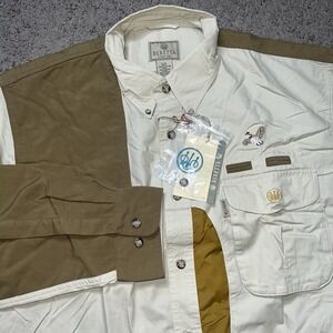 Beretta Front Loading Bird Hunting Shooting Tactical Shirt Large Duck Embroidery
